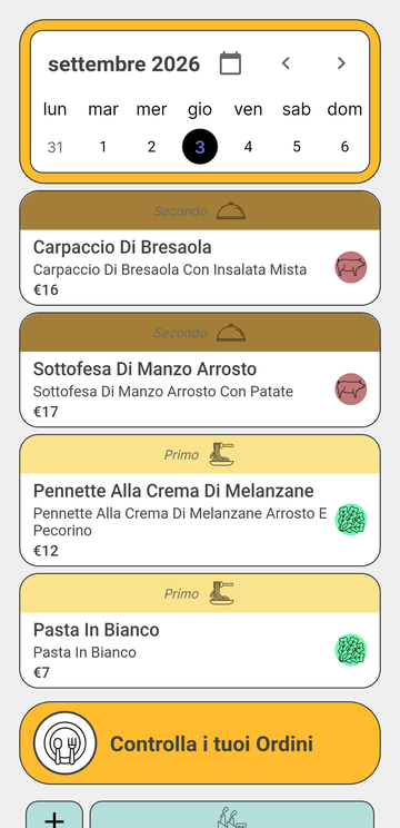 iPhone — menù mensa del giorno